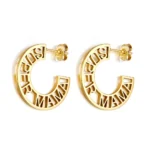 MAMA Letter Hoop Earrings